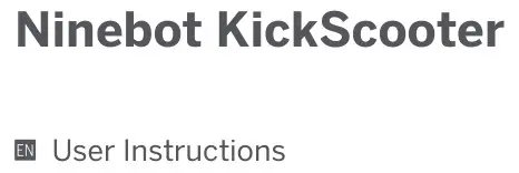 ninebot ES1L Electric Kick Scooter Instruction Manual