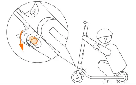 ninebot ES1L Electric Kick Scooter - Upright the stem