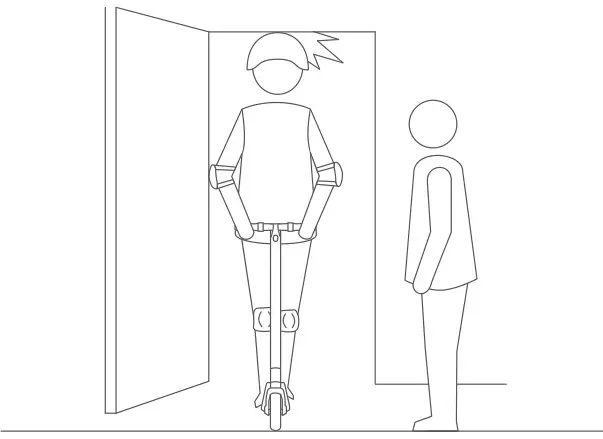 ninebot ES1L Electric Kick Scooter - Watch your head