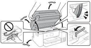 FIG 2 Remove all protective materials from the product.