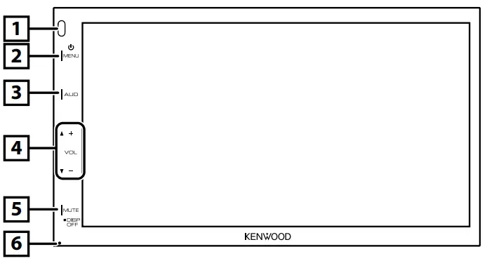KENWOOD DMX125BT Monitor with Receiver - Front Panel