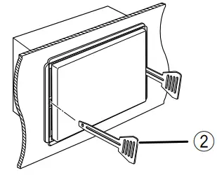 KENWOOD DMX125BT Monitor with Receiver - Pull out the unit