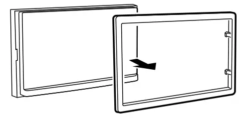 KENWOOD DMX125BT Monitor with Receiver - trim plate 1
