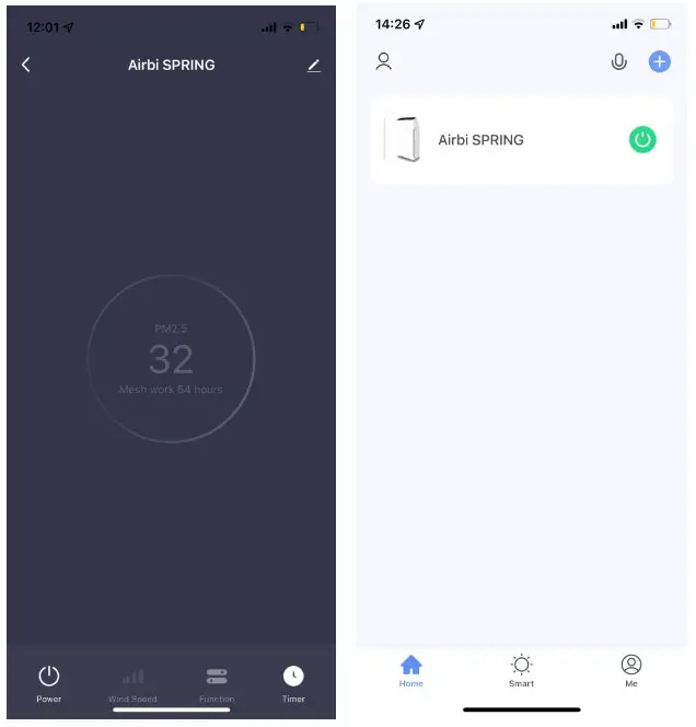 Configuration of Airbi Spring ConnectionControl - Register 5