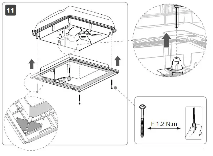 FIAMMA M319 Additional Turbo Fan Kit Turbo-Vent 28 F-8