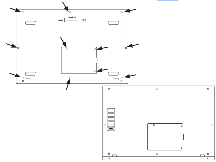 UMAX 15WJ Plus Visionbook - screws