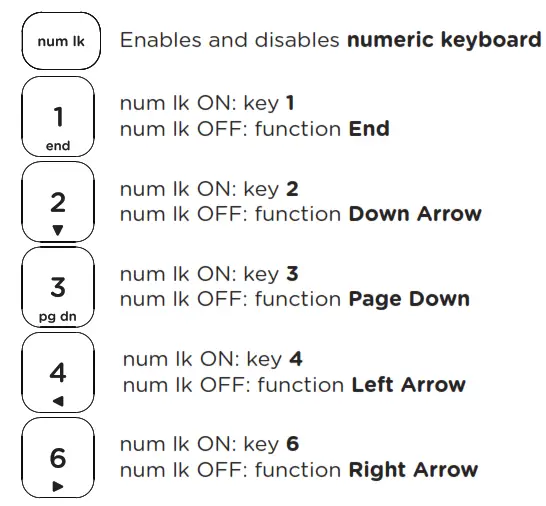 UMAX 15WJ Plus Visionbook - umeric keyboard