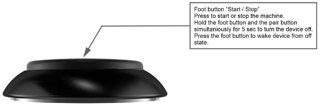 Ink machines WFS X2 Wireless Foot Switch fig 1