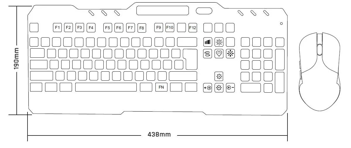KLIM Unity Wireless Keyboard and Mouse Set fig1