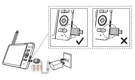 vtech VM919HD Full Color Pan and Tilt HD Video Monitor User Guide - Charge the parent unit battery before use