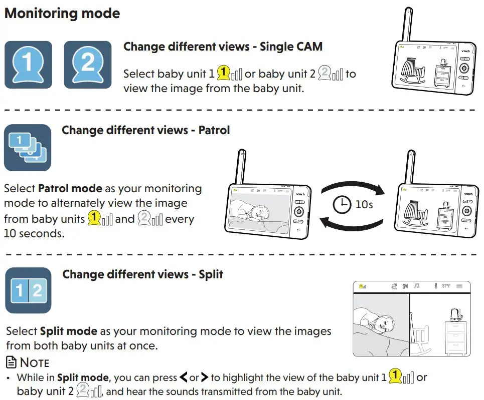 vtech VM919HD Full Color Pan and Tilt HD Video Monitor User Guide - For VM919-2HD only