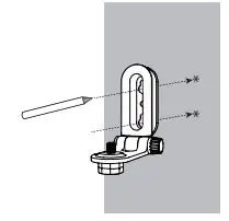 vtech VM919HD Full Color Pan and Tilt HD Video Monitor User Guide - Place the wall mount bracket on a wall and then use a pencil