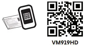 vtech VM919HD Full Color Pan and Tilt HD Video Monitor User Guide - QR Code