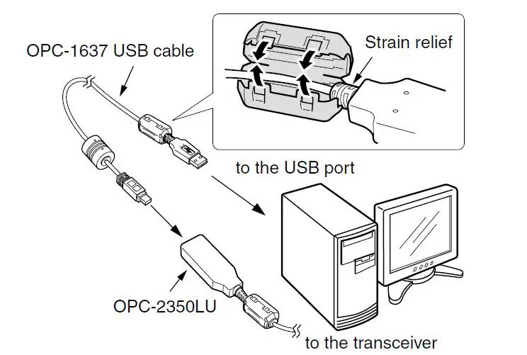 iCOM OPC-2350LU Data Cable fig 2