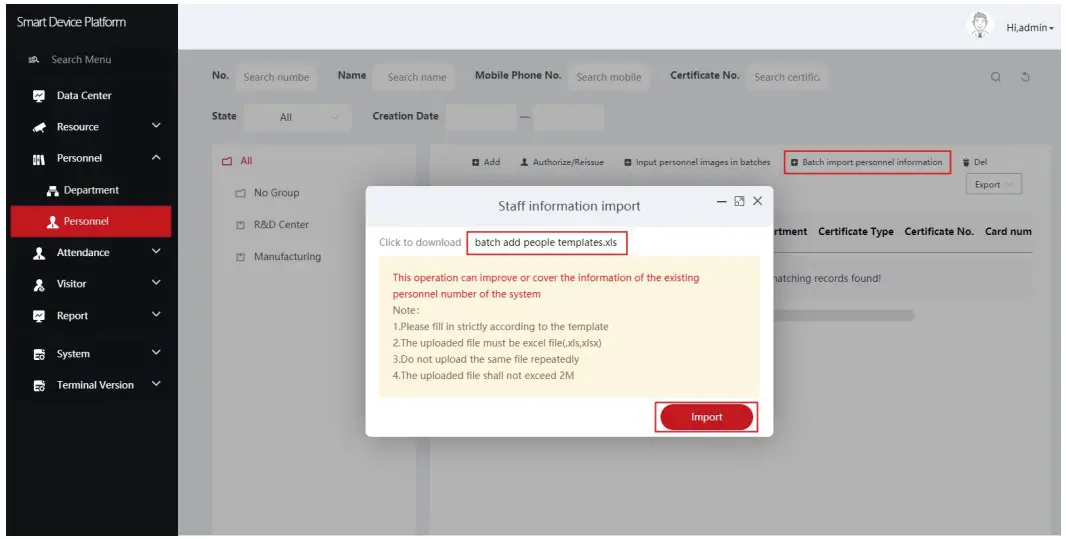 HEROSPEED FK03AY Smart Device 2000 Face Recognition Thermal Camera - app 5