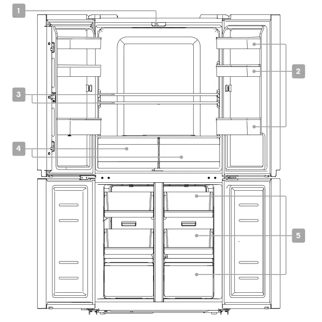 kogan 545L French Door Fridge - OVERVIEW