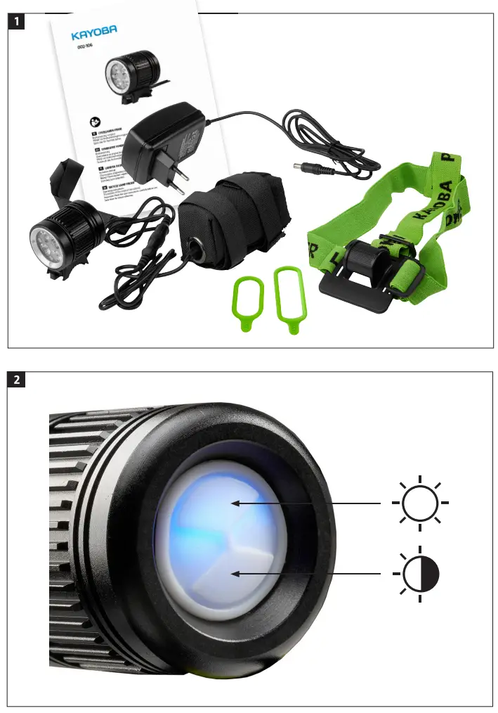 KAYOBA 002 106 Bicycle Multi Sport Lamp Front - fig