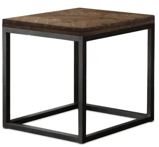 LEGENDS FURNITURE 24 Inch Charcoal Square Wood Top End Table image
