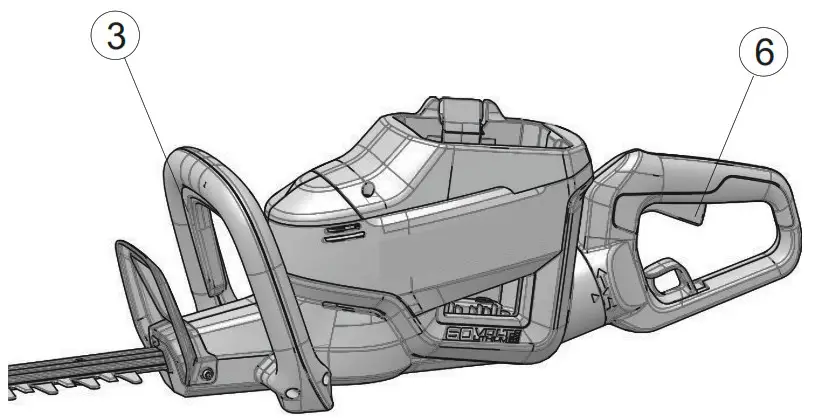 greenworks pro HT60L211 Hedge Trimmer - START THE MACHINE
