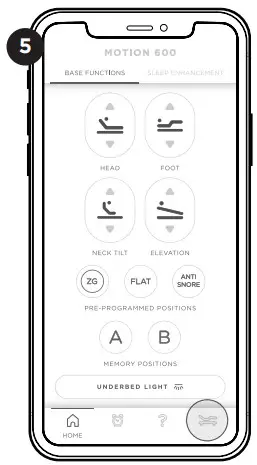 GLIDEAWAY Motion for Bluetooth App - fig 5