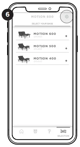 GLIDEAWAY Motion for Bluetooth App - fig 6