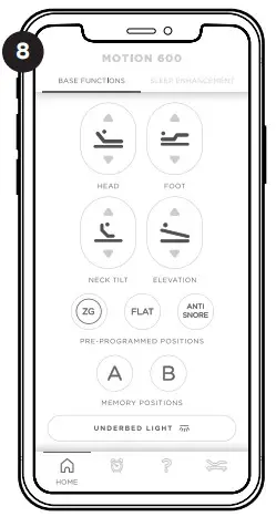 GLIDEAWAY Motion for Bluetooth App - fig 8