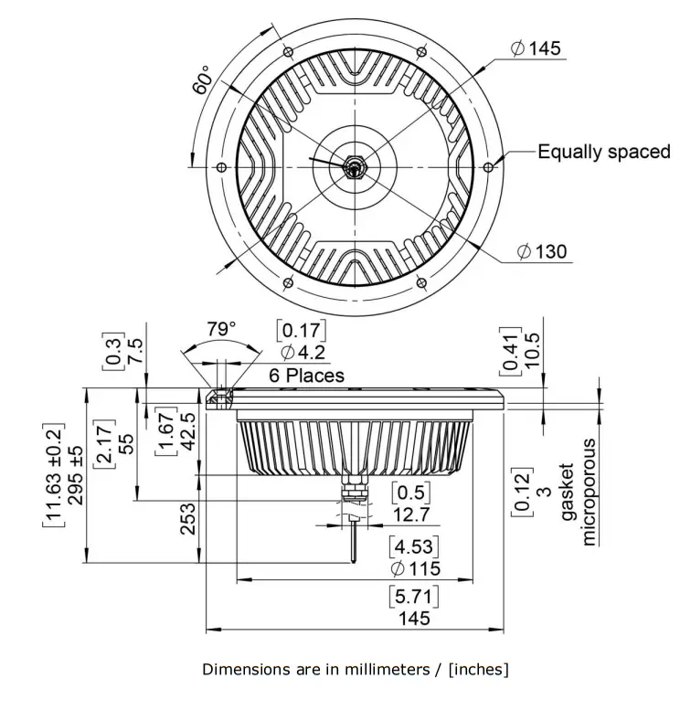 AVEO ENGINEERING Morpheus 28 VDC LED Light - Diagram