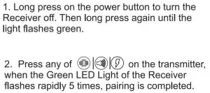 FIG 24 How to pair the remote Transmitter & Receiver