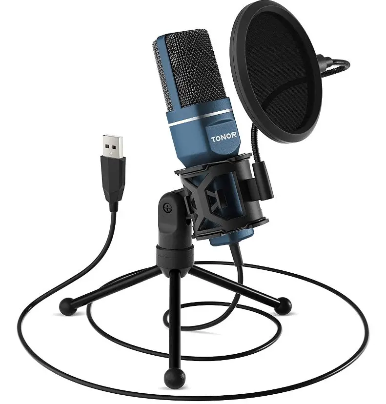 USB-Microphone-TONOR-Computer-Cardioid-Condenser-PC-Gaming-Mic-with-Tripod-Stand-image