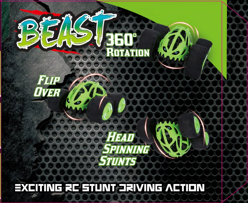 RODEO DRIVE RD19H001 Beast Green Stunt RC - fig2