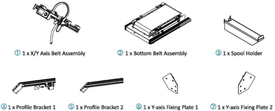sainSmart INFI 20 Belt 3D Printer - list