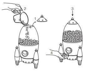 F A O SCHWARZ 29930179 Candy Rocket Sweet Dispenser-fig8