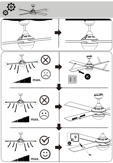 EGLO 35084 TRINIDAD LED Ceiling Fan - Fig 10