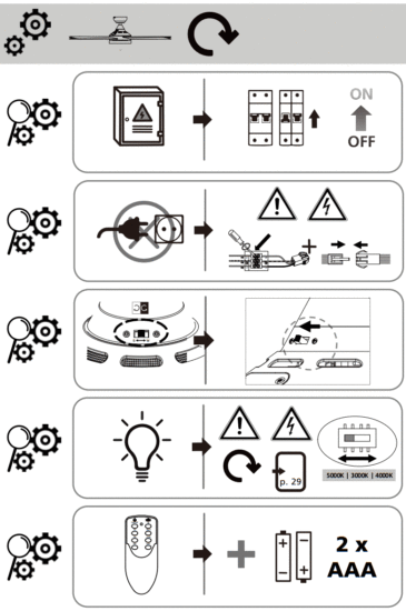 EGLO 35084 TRINIDAD LED Ceiling Fan - Fig 8