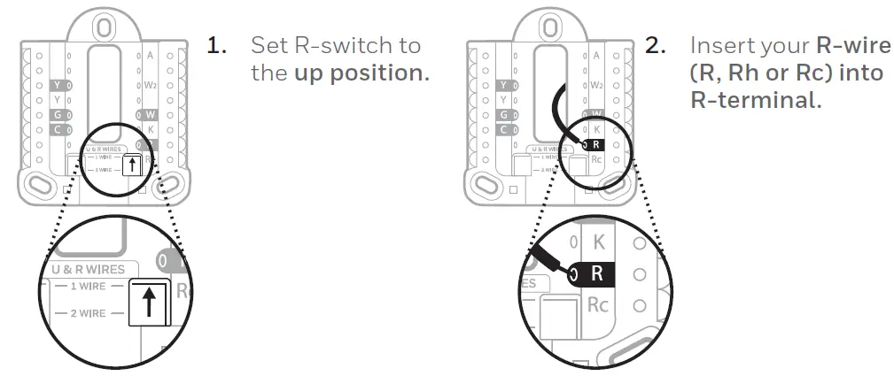If you have 1 R-wire (R, Rh, or Rc)