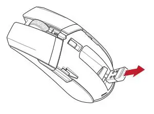 ASUS P306 TUF Gaming M4 Wireless Optical Gaming Mouse User Guide - Removing the USB Dongle