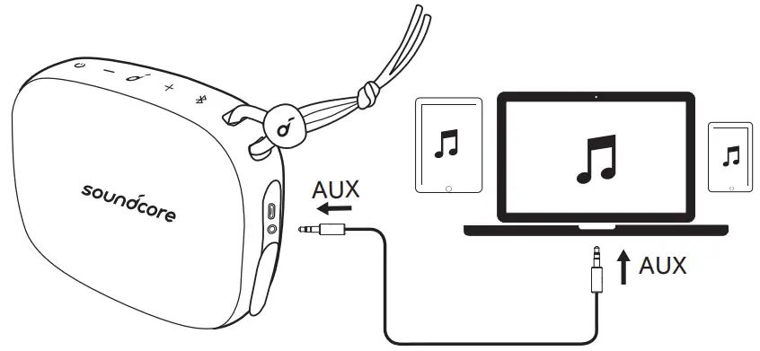 soundcore Icon Mini Bluetooth SpeakerAUX-In moded