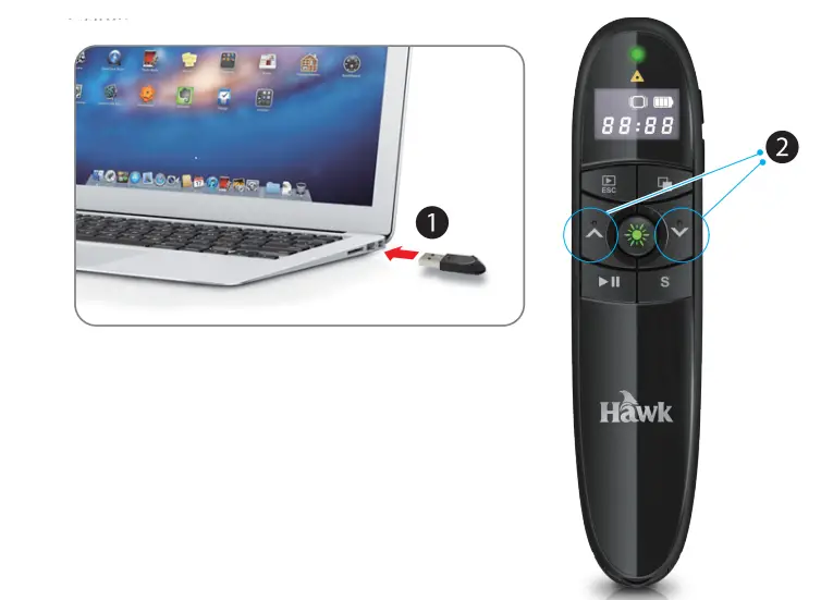 E-SENSE-G800-2.4GHz-Wireless-Green-Laser-Presenter-7222