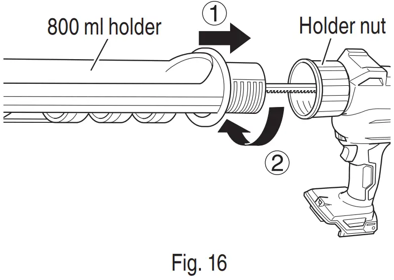 HiKOKI AC 18DA Cordless Caulking Gun - FIG 16