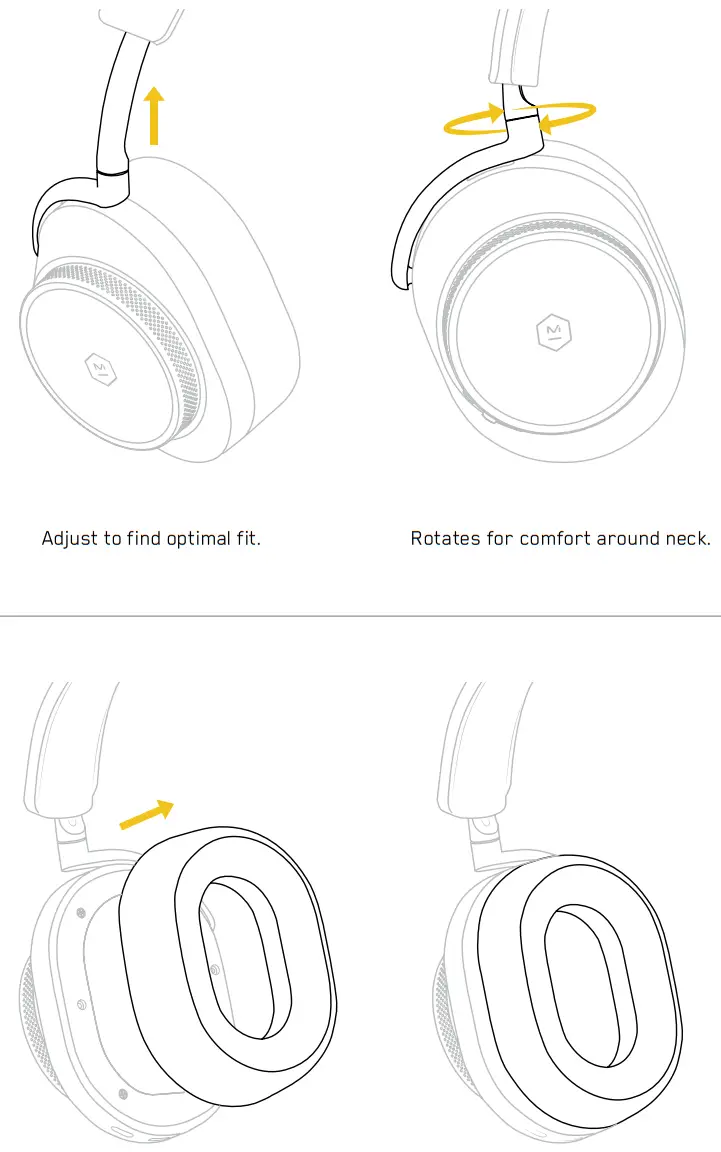 MASTER DYNAMIC MW75 Active Noise Cancelling Wireless Headphone - Fig 456