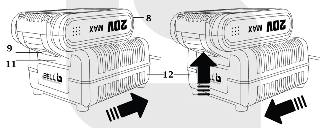 iBELL Brushless Cordless Impact-CHARGING THE BATTERY