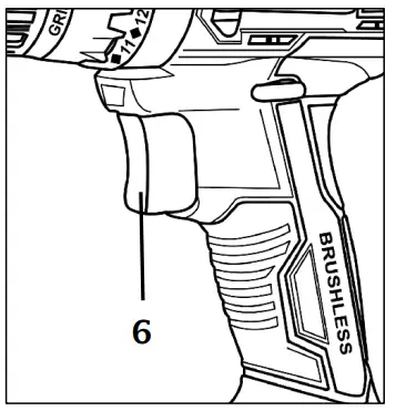 iBELL Brushless Cordless Impact- TRIGGER SWITCH