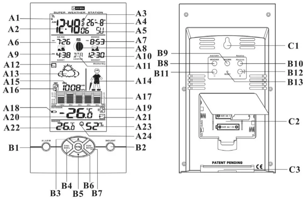 HYUNDAI WS 1806 BOY Digital Weather Station - Appearance