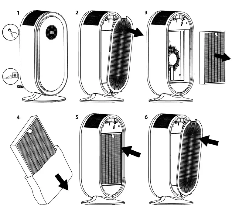 truelife 132546 AIR Purifier P5 WiFi - Changing the filter