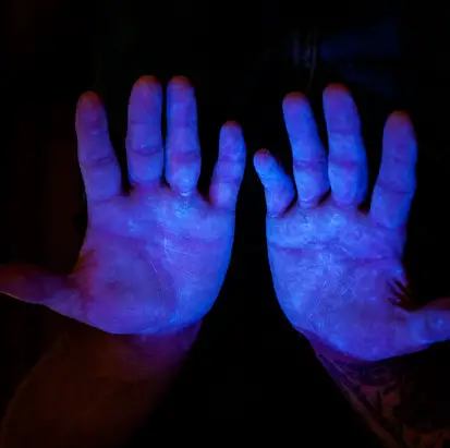 GLO GERM Airborne Bacteria Simulation - Glow so you know 2