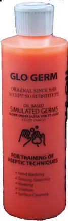 GLO GERM Airborne Bacteria Simulation - Use Glo Germ Oil for Hand Washing