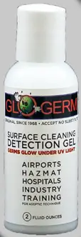 GLO GERM Airborne Bacteria Simulation - Use Glo Germ Surface Detection Gel for Surface Cleaning