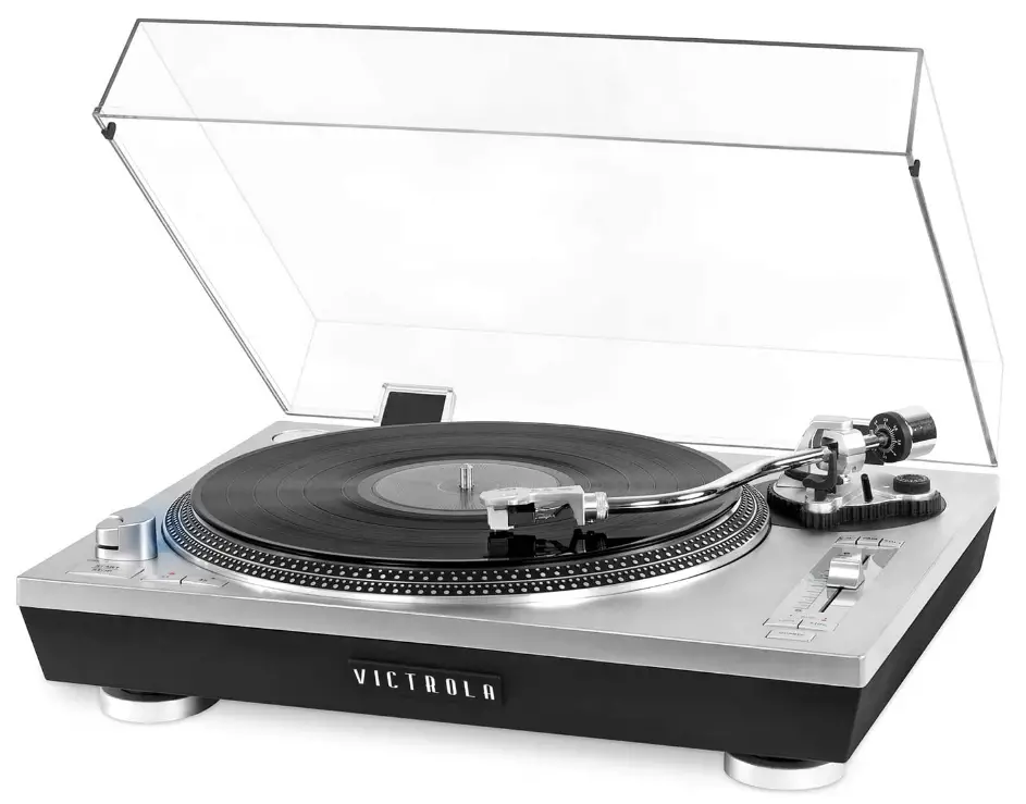 Victrola-Pro-Series-USB-Record-Player-with-2-Speed-Turntable