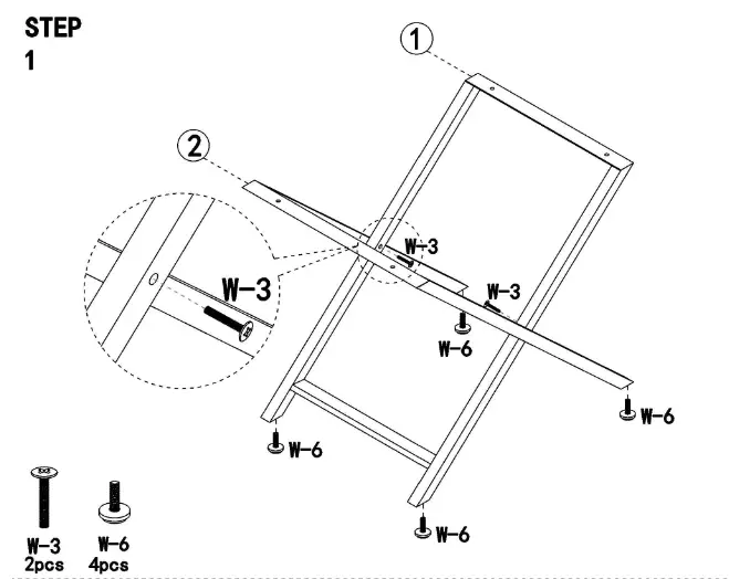 Tribesigns HOGA-XK00062 1-Drawer Gold Nightstand X-Frame Bedside Table End Table for Bedroom - Fig 1