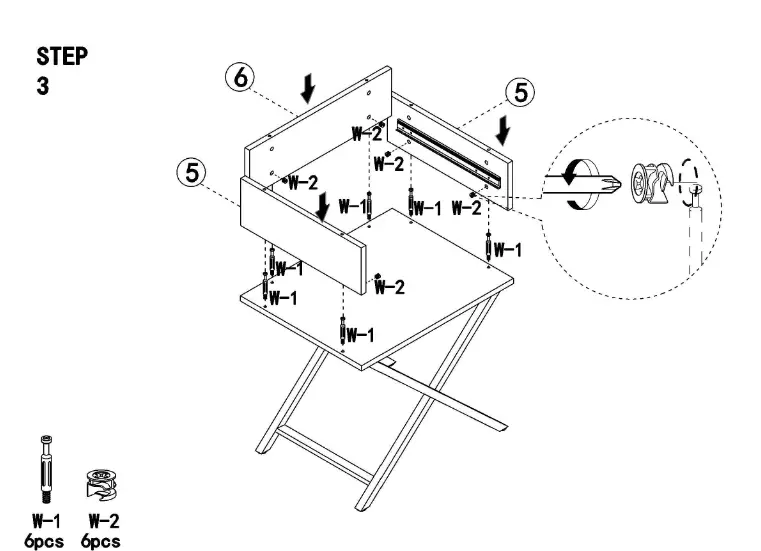 Tribesigns HOGA-XK00062 1-Drawer Gold Nightstand X-Frame Bedside Table End Table for Bedroom - Fig 3